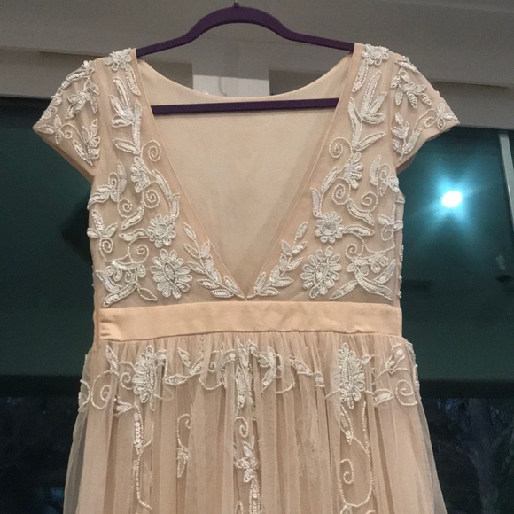 ASOS maxi dress with sequins. Blush color. Size S - Picture 4 of 7